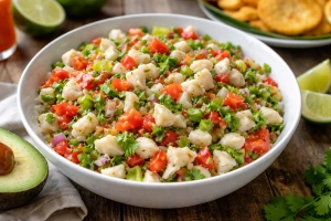 Ensalada de carrucho fresca y deliciosa lista para servir
